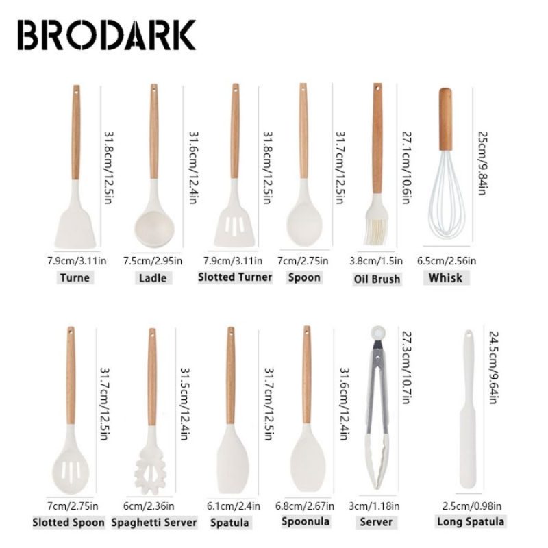 44pcs Premium Silicone Kitchen Utensil Set With Wooden Handles And Knife - Heat-Resistant, Non-Stick Friendly Cooking To - Image 5