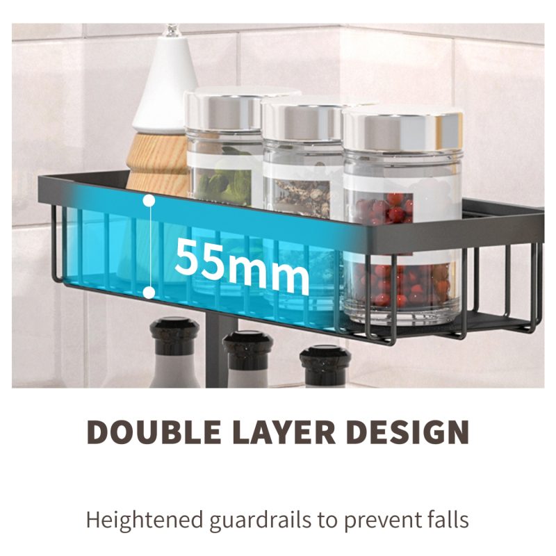 Under Sink Organizers and Storage 2 Tier Slide Out Kitchen Cabinet Organizer Sturdy Metal Bathroom Cabinet Organizer - Image 3
